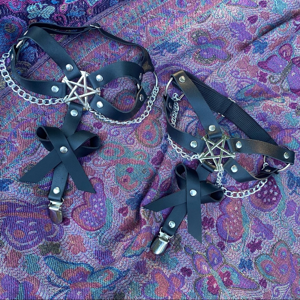 Dolls Kill Pentacle Garters ♠️